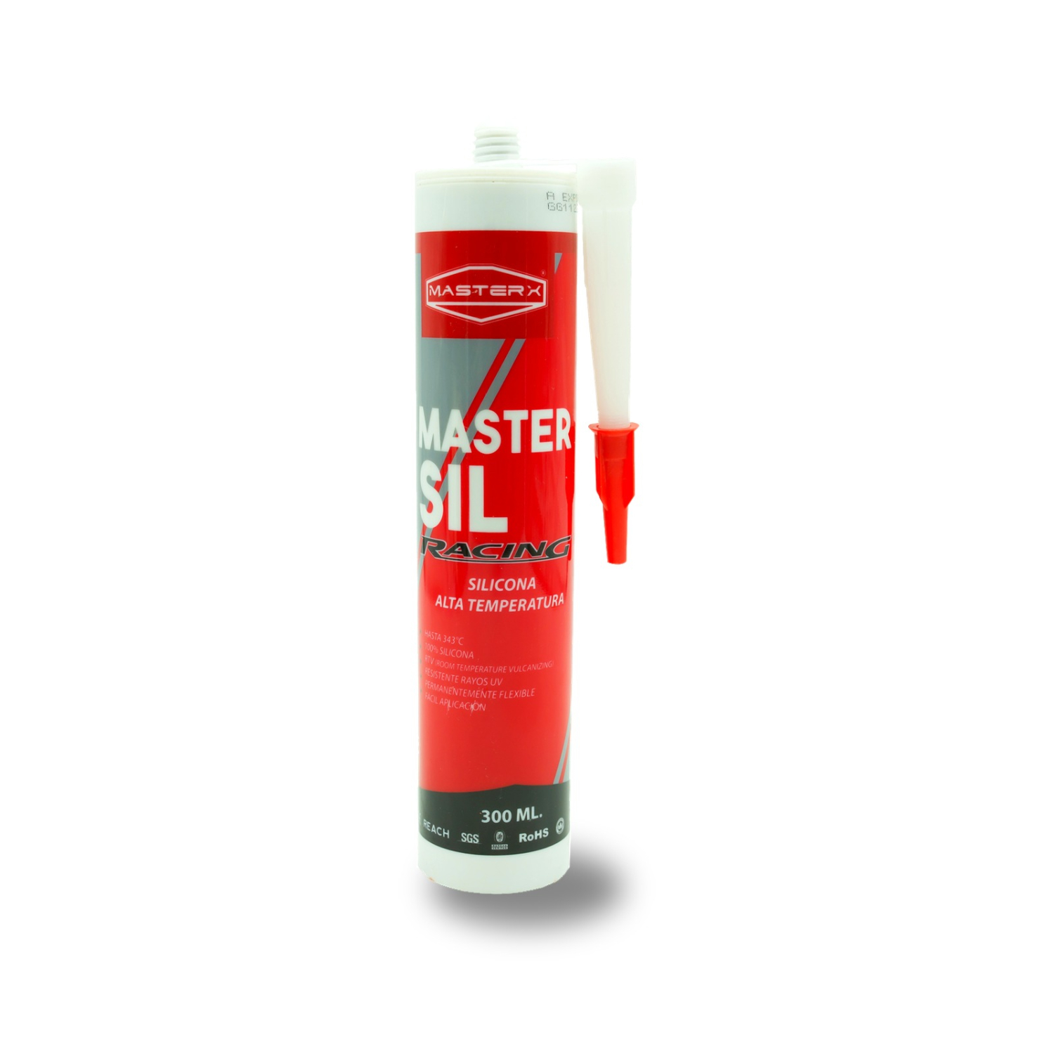 SILICONA ROJA 300 ML RTV ALTA TEMPERATURA 343 GRADOS MASTERX