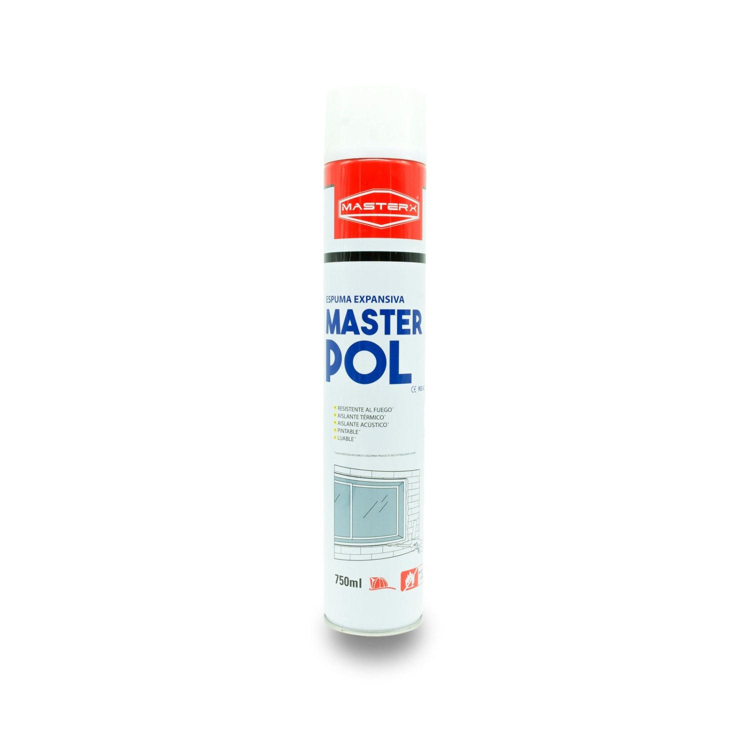 ESPUMA POLIURETANO EXPANSIVO 750 ML SPRAY MASTERX