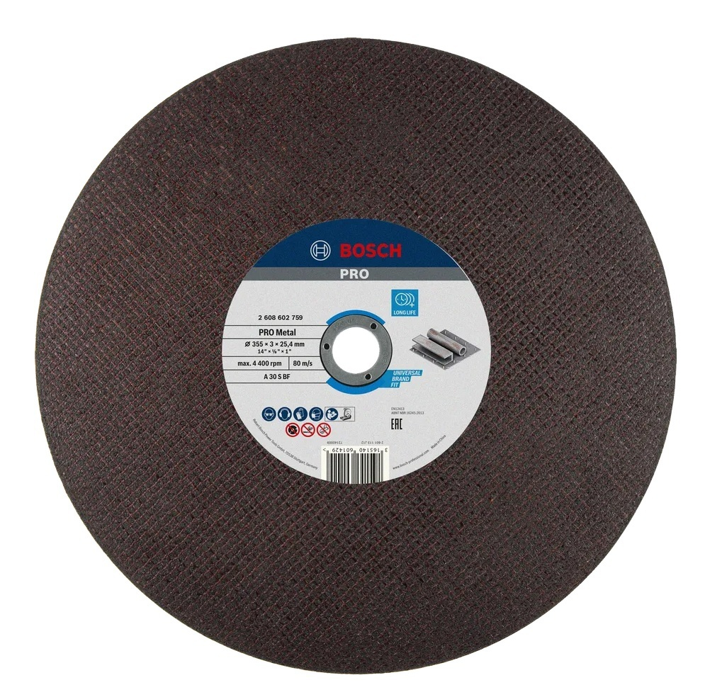 Disco corte metal bosch tronzadora 14 2,8 mm