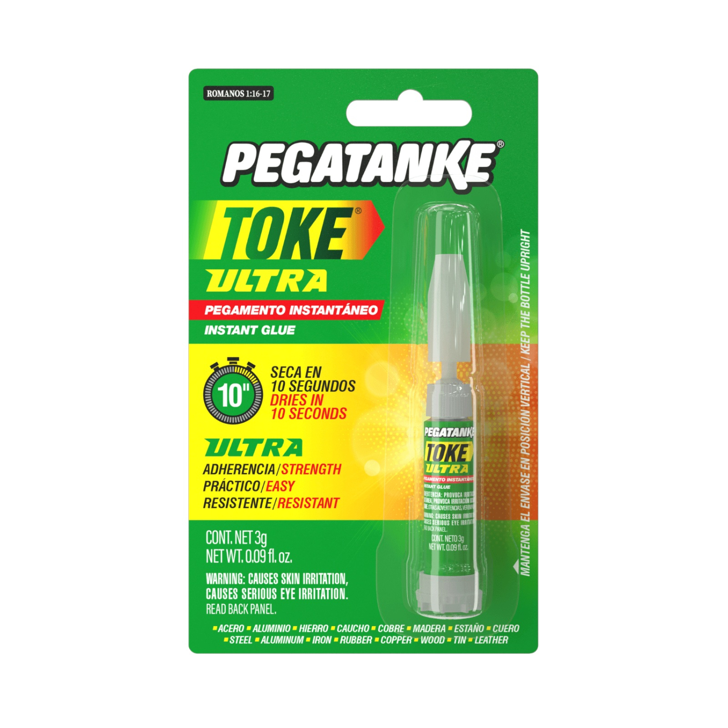 Pegamento instantaneo toke ultra pegatanke 3 gr ttluct23001